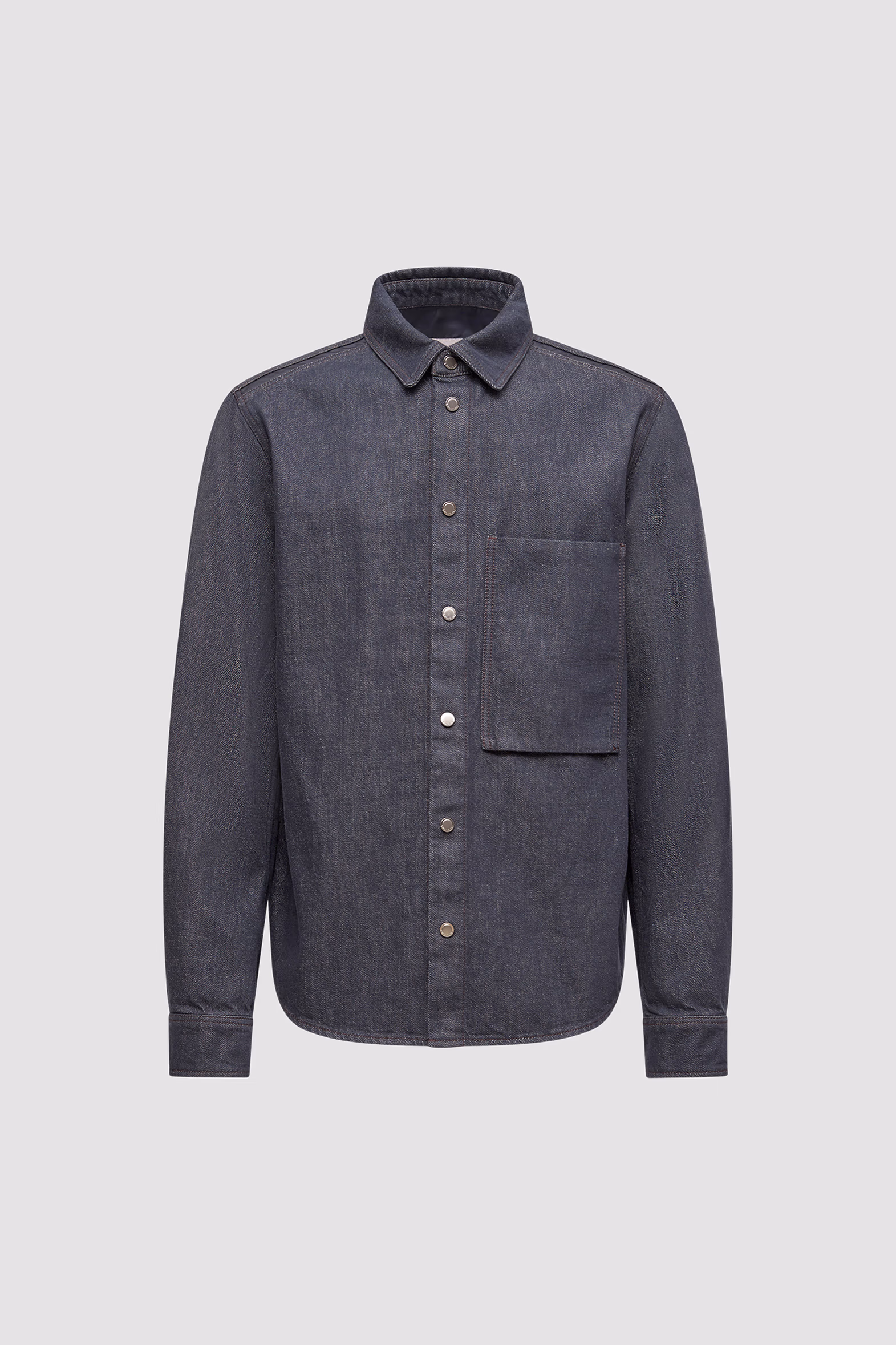 Chemise à manches longues en denim Hommes Bleu Jean Moncler 2